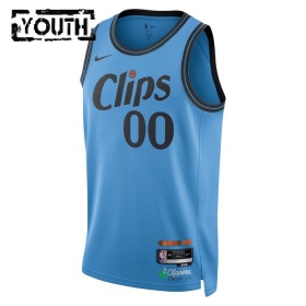 Maillot Basket Enfant Los Angeles Clippers Personnalisé 2024-25 Nike City Edition Bleu Swingman